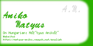 aniko matyus business card